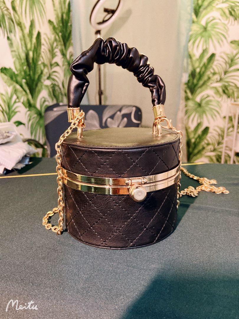 Gold on sale round bag