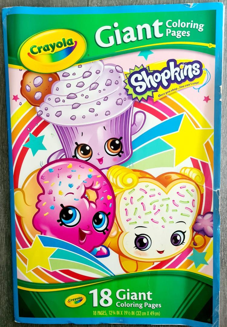 Crayola Shopkins Giant Colouring Pages, Hobbies & Toys, Books ...