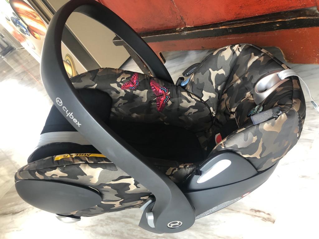 Cybex Cloud Q Infant Car Seat Fashion Edition Butterfly plus Cybex Base Q Fix