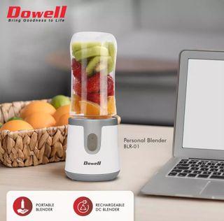 Dowell Portable Electric Blender 400ML Wireless Fruit Extractor Automatic Multipurpose Mini Juice Cup Blender Cut Mixer USB Rechargeable Protein Shaker Juice Maker Blender for Shake