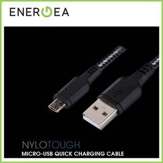 Energea Nylotough USB Type A to Micro USB Quick Charging Cable - 16CM