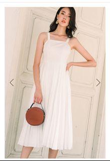 Fashmob DELILAH PLEAT MIDI IN WHITE