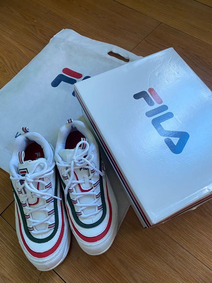 fila ray white green red