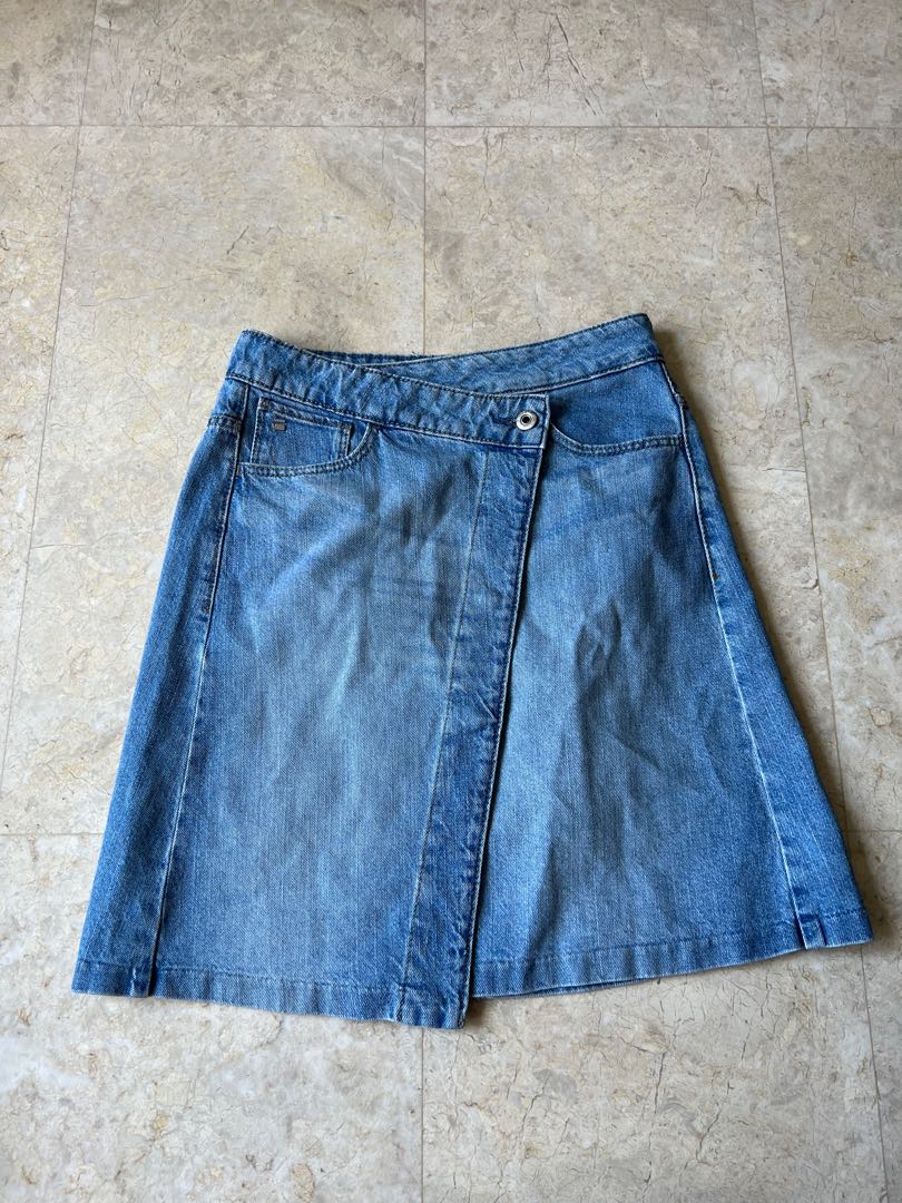 G-star arc deals denim wrap skirt