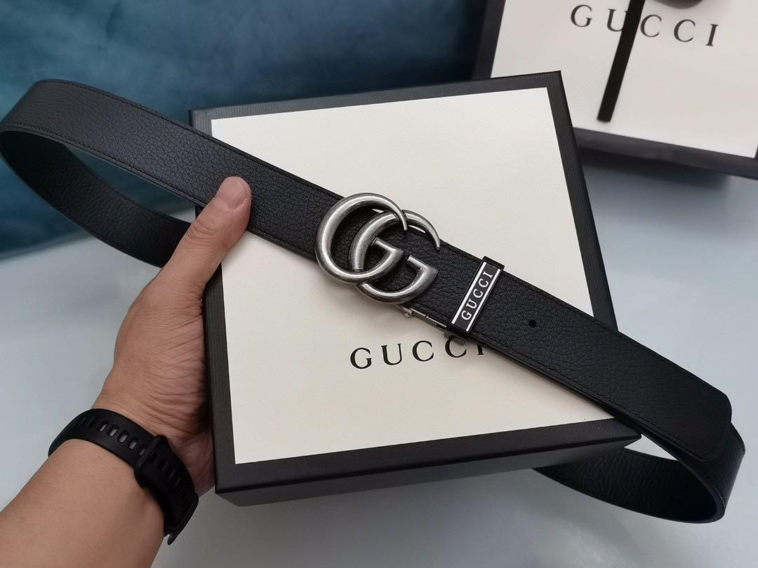 Silver double g gucci belt shop