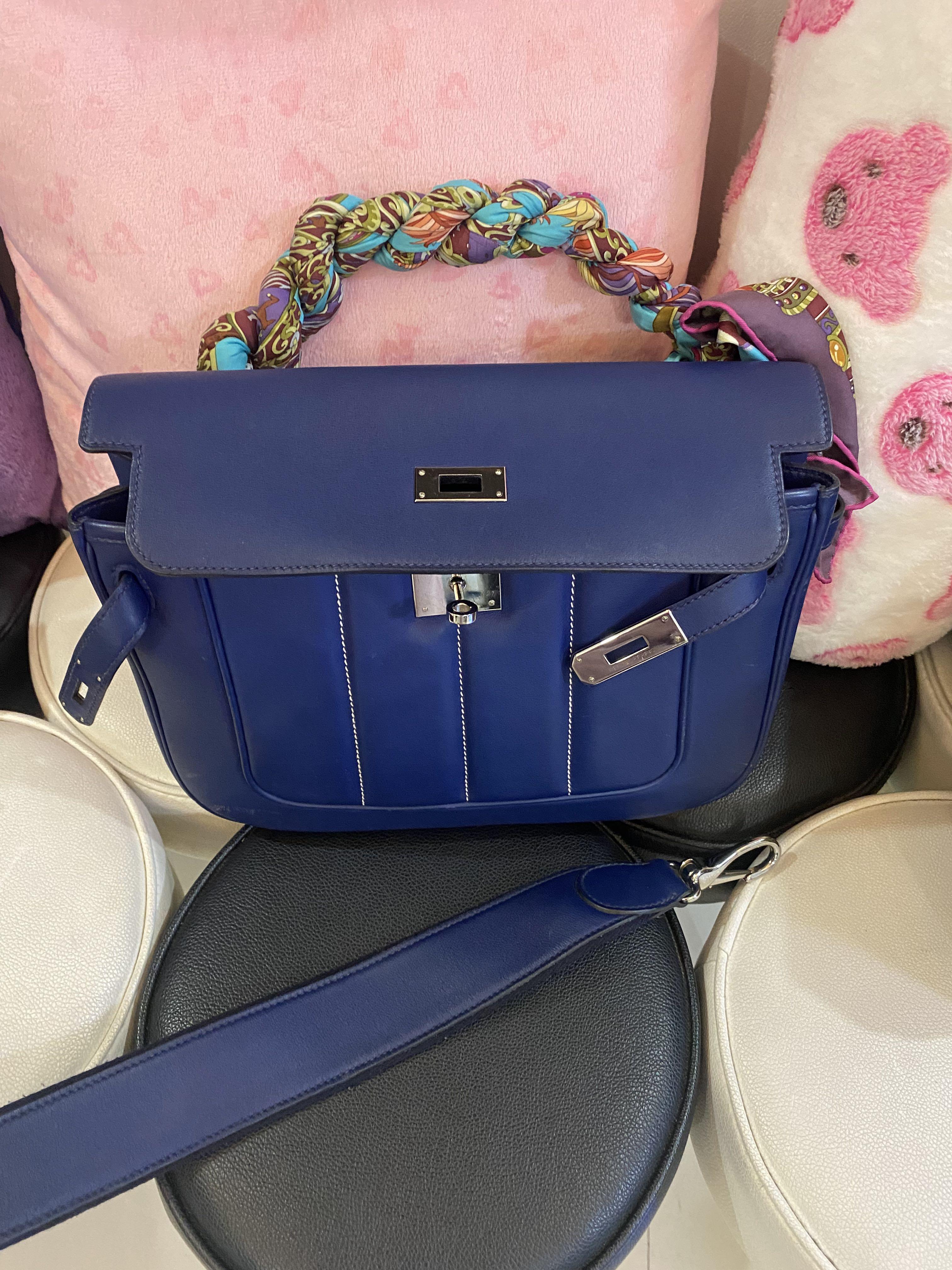 hermes mini berline bag in blue paradis, silver cdc, cartier bracelet  #fashion #style #clothes #ootd #fashionblogger…