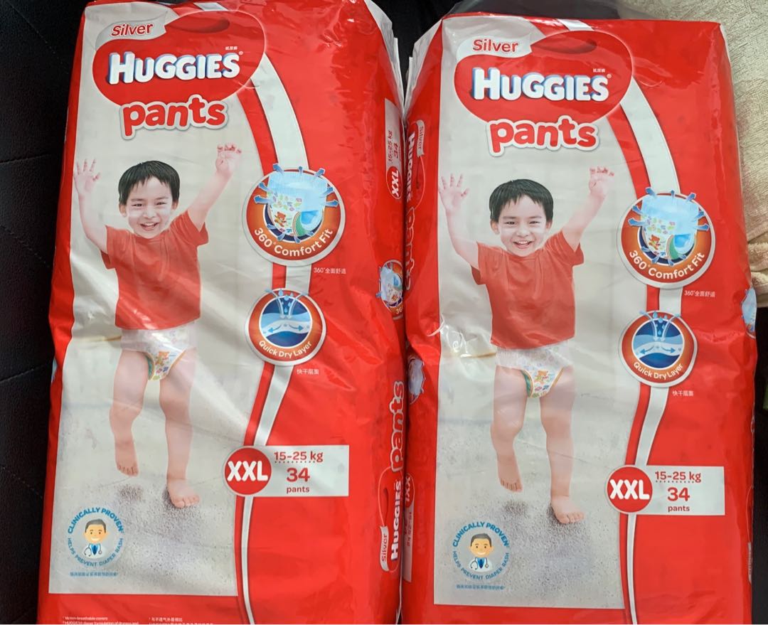 Huggies silver 34 pants XXL 2 packs $20, Babies & Kids, Babies & Kids ...