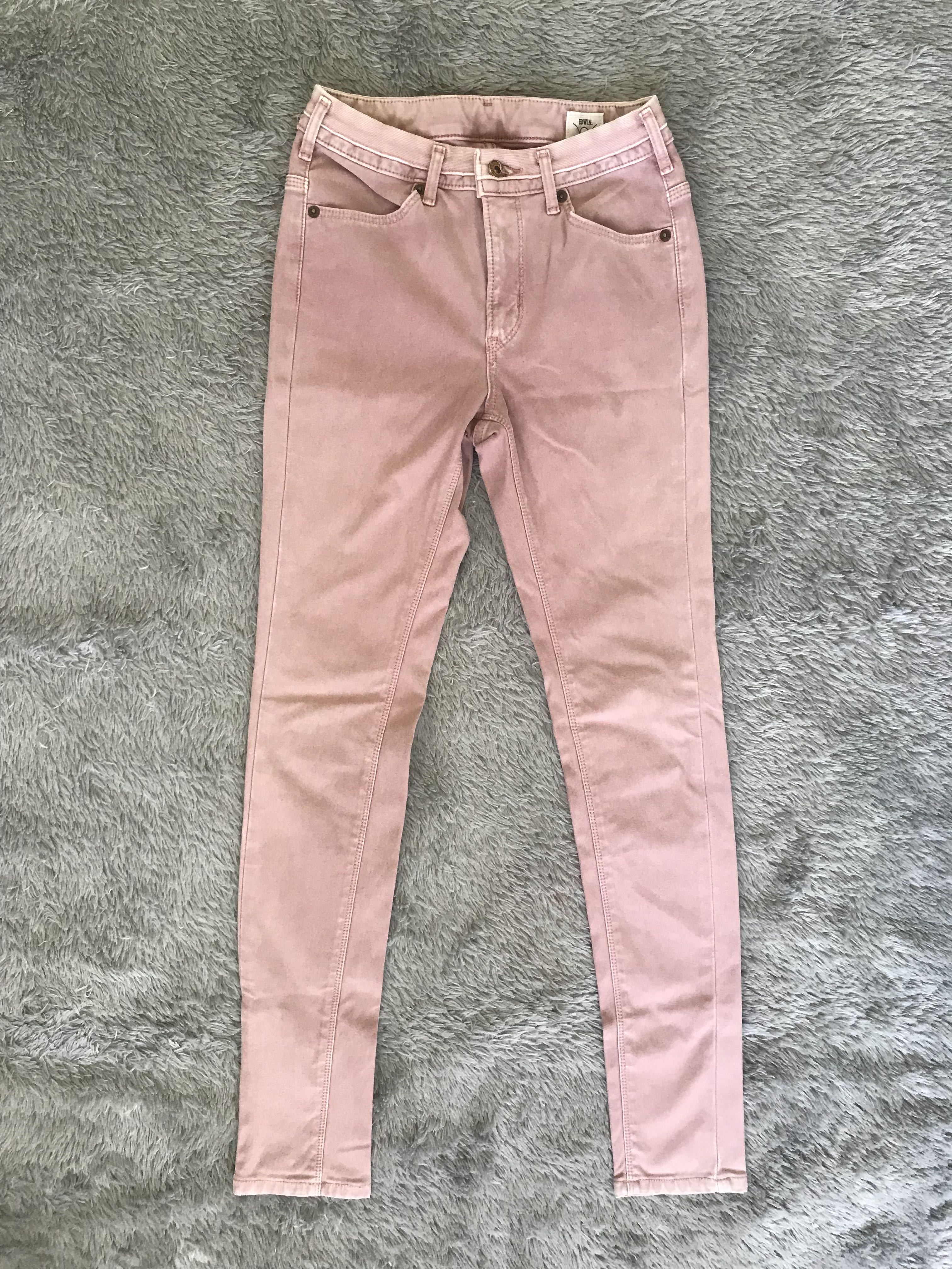 Jeans Dusty Pink Edwin, Fesyen Wanita 