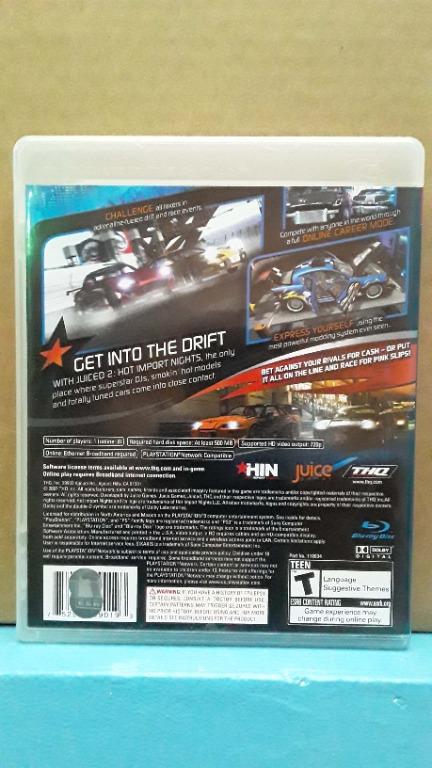 Juiced 2: Hot Import Nights PS3 Playstation 3 (Category: PlayStation) located in Antipolo. Submitted by irajstuff (Listing ID 1123988485, Image 2). Description: Juiced 2: Hot Import Nights is a racing video game developed by Juice Games for various platforms. The PlayStation 2, Xbox 360 and Nintendo DS versions were released in September 2007, while PlayStation Portable and PlayStation 3 versions were released in October; Microsoft Windows versio