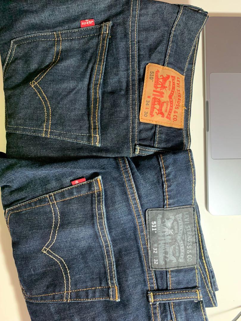 Levi's 510 原色深藍牛仔褲Levis, 他的時尚, 褲子在旋轉拍賣