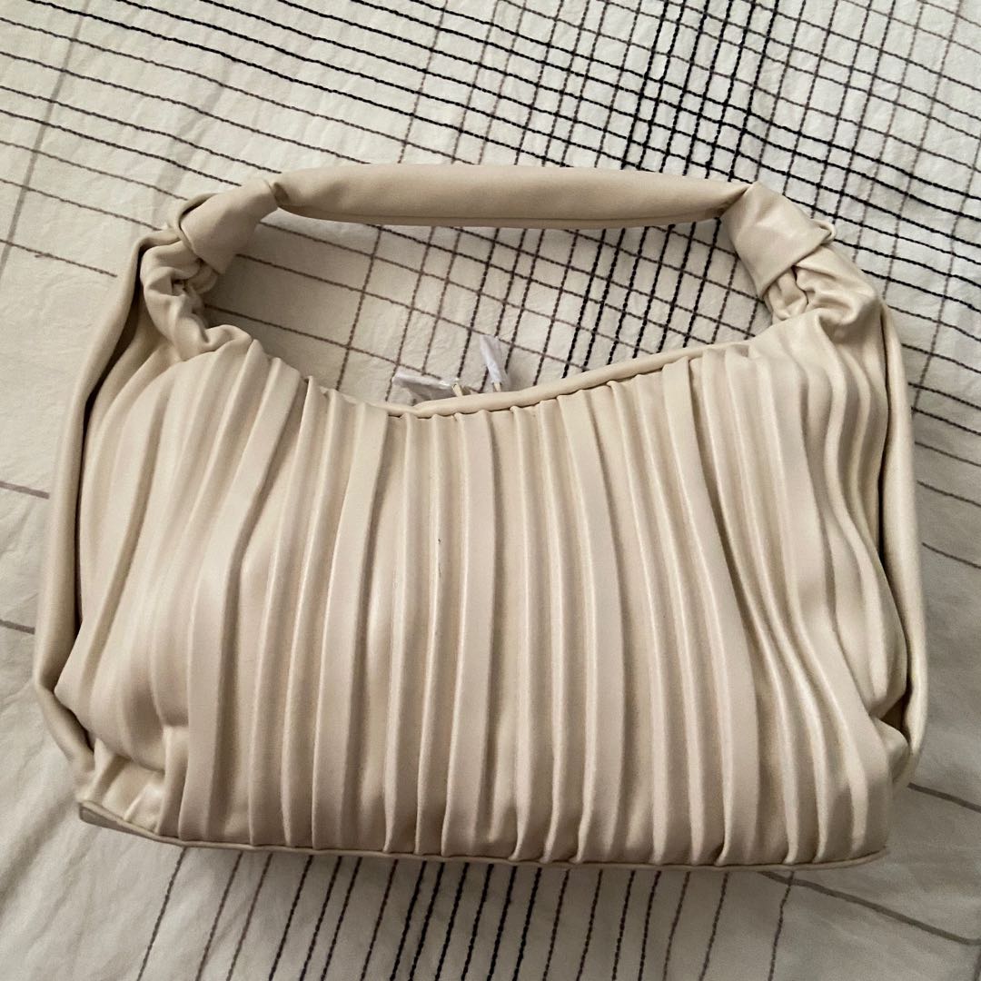 Mango pleated bag on sale