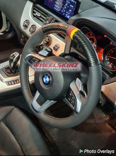 Mercedes-Benz, BMW, Audi, Volvo, Volkswagen, customised steering wheel wrap by Wheelskinz