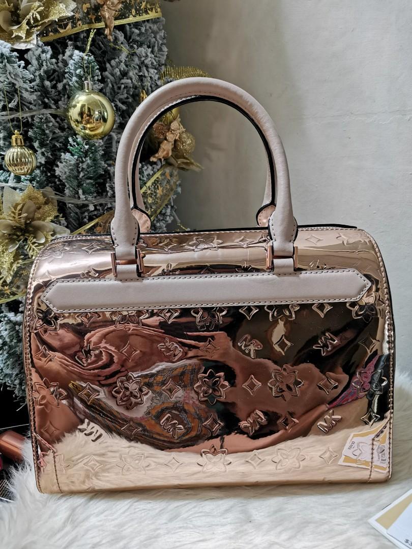Michael kors gold duffle bag hot sale