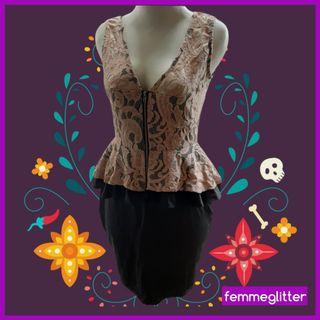 Mini dres mocca