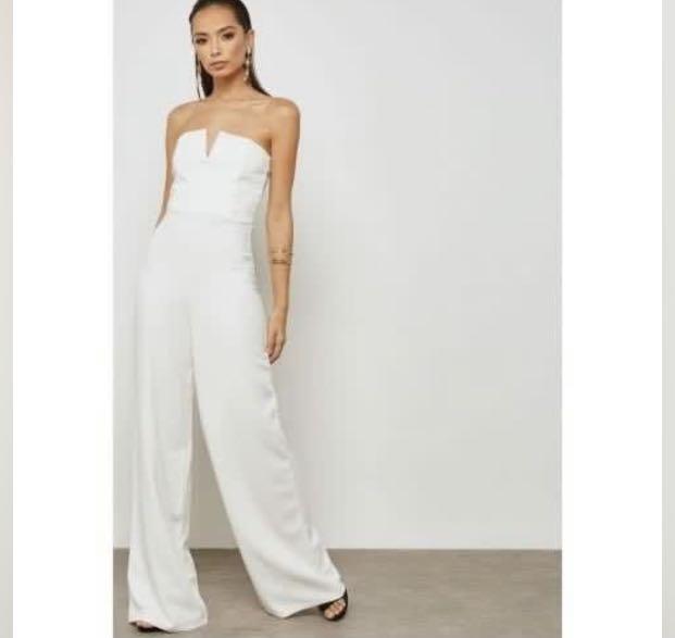 Missguided cheap white jumpsuit