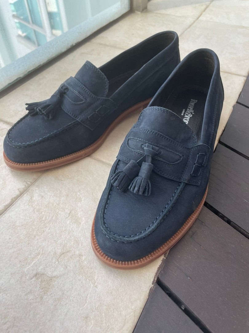 Russell and cheap bromley navy loafers