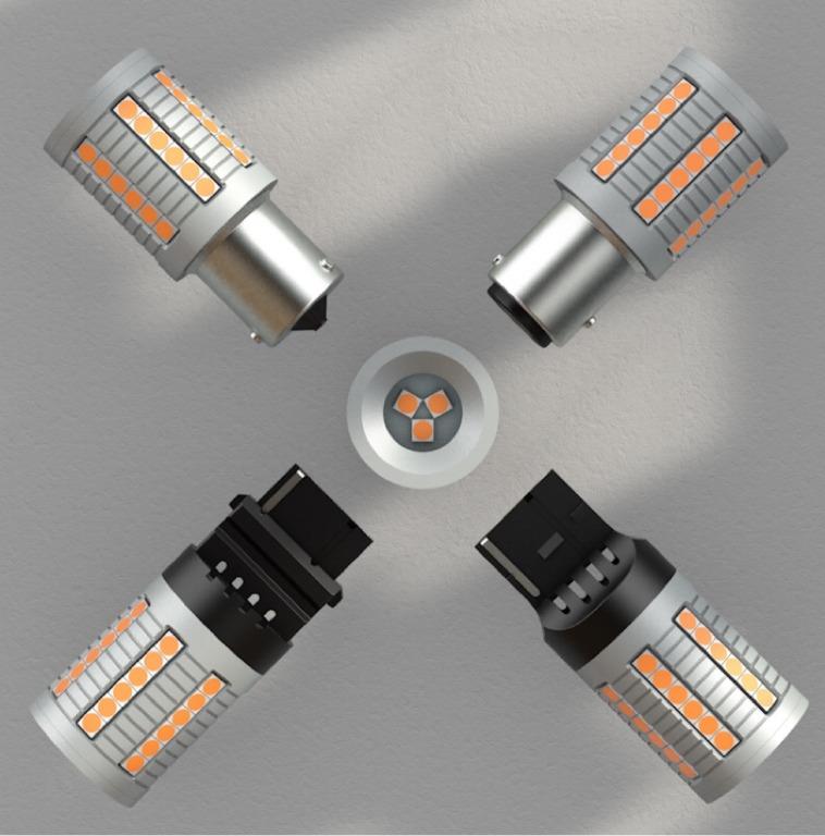 2pcs 1156 Led Bulb Amber Turn Signal Light Anti Hyper Flash Canbus