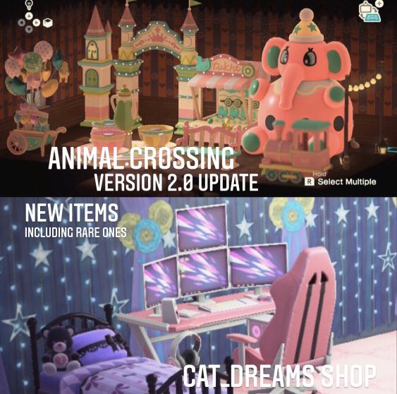 New Items 2.0 Update Animal Crossing New Horizons ACNH, Video Gaming