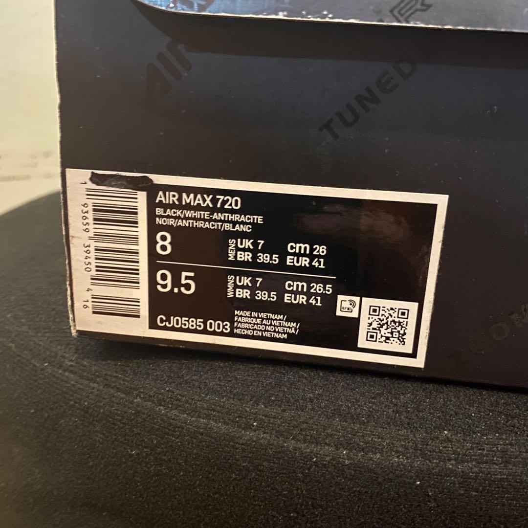Buy Nike Men's Air Max 720 Black/White-Anthracite Sneaker (CJ0585-003) at