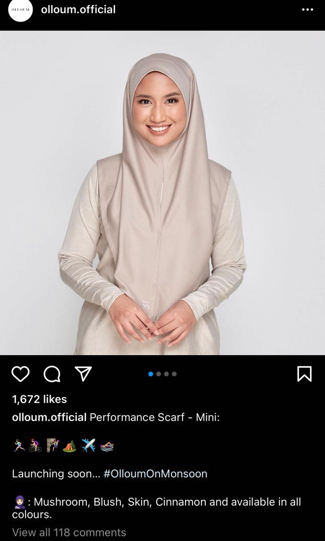 Performance Scarf – Khimar Maxi in Mushroom – Olloum