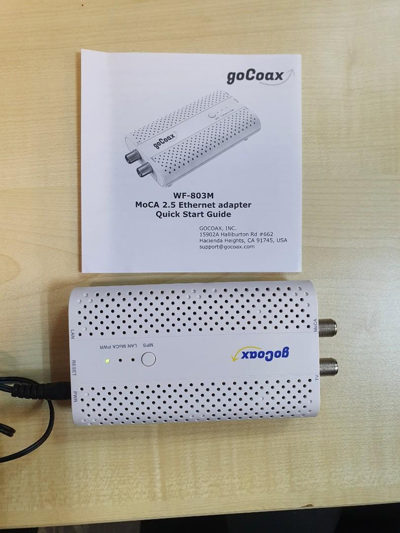 Pair of goCoax MoCA 2.5 Adapter for Ethernet Over Coax, Computers ...