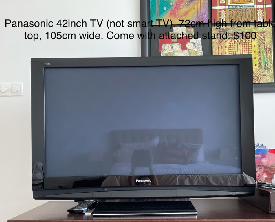 Panasonic 42 inch TV with stand (not smart TV), TV & Home Appliances