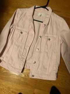 pink denim jacket