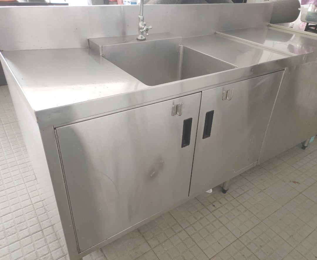 hi low stainless steele kitchen sink