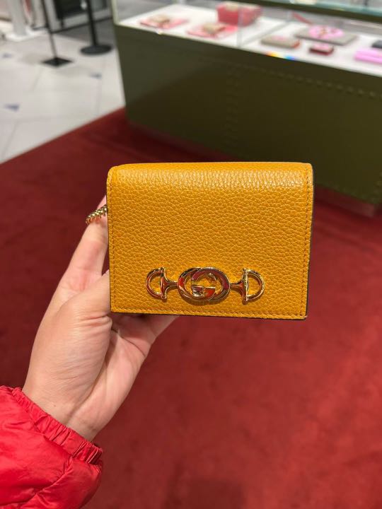 PREORDER GUCCI Leather Zumi Chain Wallet