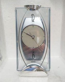 SEIKO table clock analog silver metallic BZ334S SEIKO