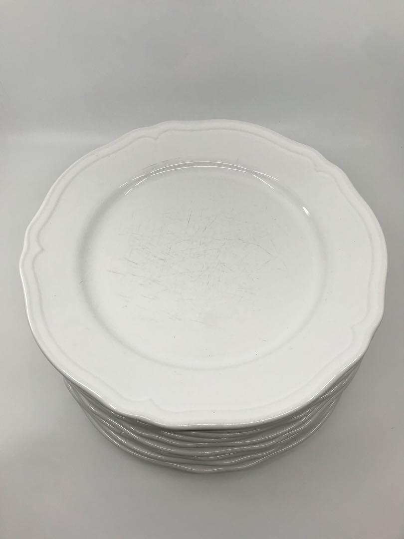 Set of 10 dinner plates (Ikea), Furniture & Home Living, Kitchenware