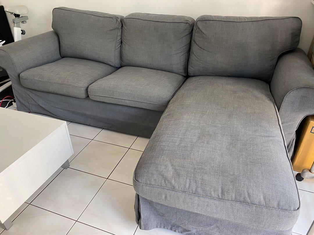 Sofa (Ektorp Lshaped Sofa) Ikea, Furniture & Home Living, Furniture