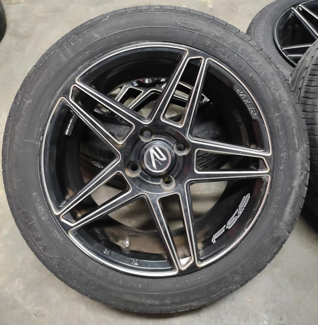 Sport Rim 15 inch Raxer Sekali tayar Siap Pasang Wira Satria Myvi Alza