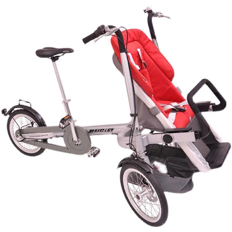 Stroller that turns into a bicycle shop