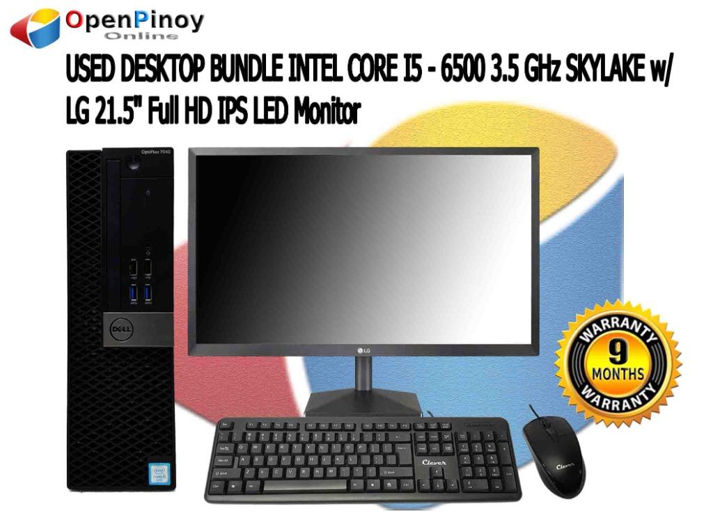 USED DESKTOP BUNDLE Intel Core i5-6500 3.20GHz Quad-Core 6th Gen
