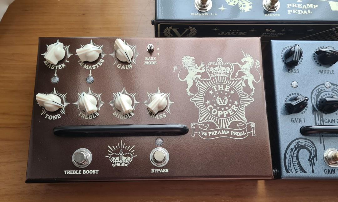 Victory V4 Tube preamp pedals The Kraken, The Copper, The Jack