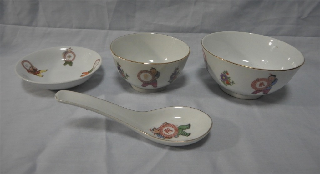 Vintage Chinese Liling porcelain bowls dish spoon circa mid 20th ...