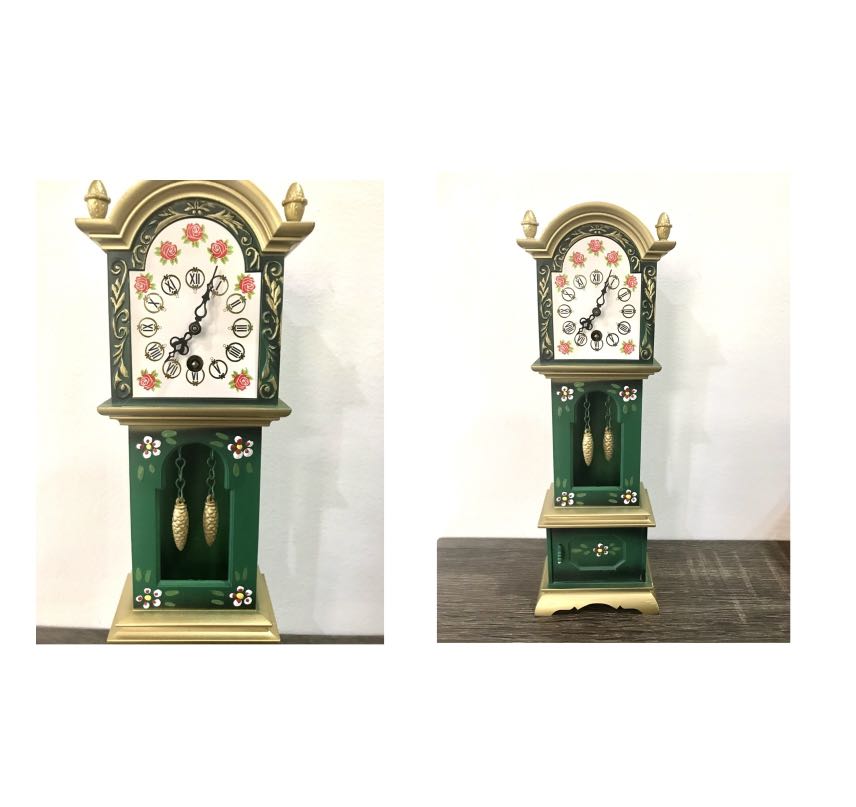 Vintage miniature grandfather clock, Furniture & Home Living, Home