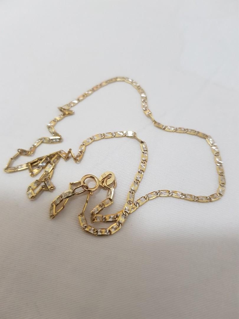 14K 2 Toned Design Italy Gold Necklace chain 3.40 grams Fix Price