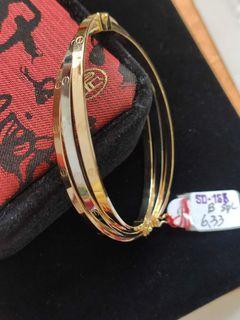 18K Saudi Gold tricolor Cartier bangle