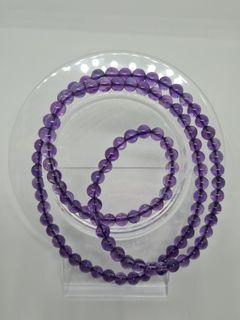 3 Laps Amethyst 5mm Clear Gred