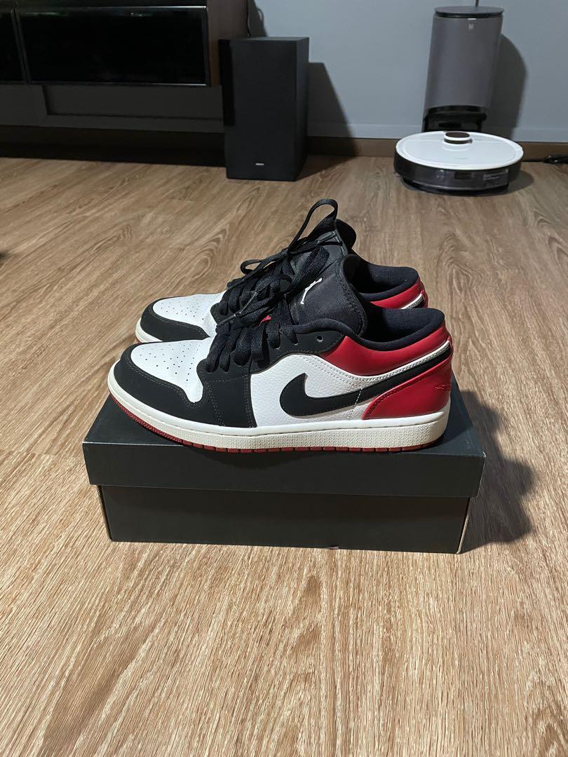 Air Jordan 1 Low Black Toe, Men's Fashion, Footwear, Sneakers on Carousell