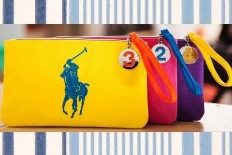 ALL MUST GO Polo RALPH LAUREN Parfum Emblem Number Charm Pouch Blue Purple ASC355 FREE Post