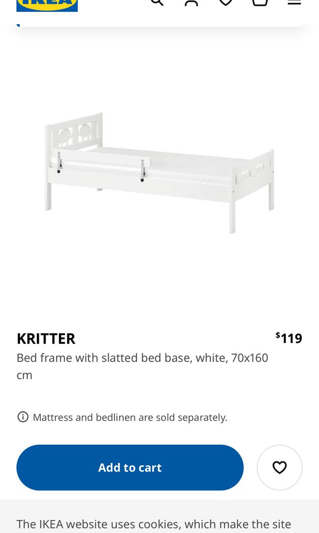 blok Onregelmatigheden Zeeman Almost Brand New Ikea Kritter Kids Bed and Underlig Mattress, Babies &  Kids, Baby Nursery & Kids Furniture, Childrens' Beds on Carousell