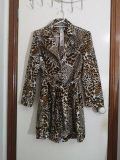 Animal print coat jacket