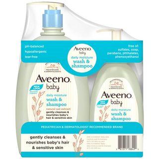 [AUTHENTIC] Aveeno 2-in-1 Baby Wash and Shampoo with Natural Oat Extract (33 fl oz and 12 fl oz)