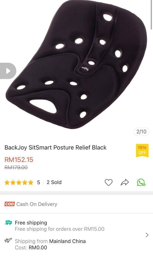 Backjoy Sitsmart Posture Relief Back, Health & Nutrition, Massage ...