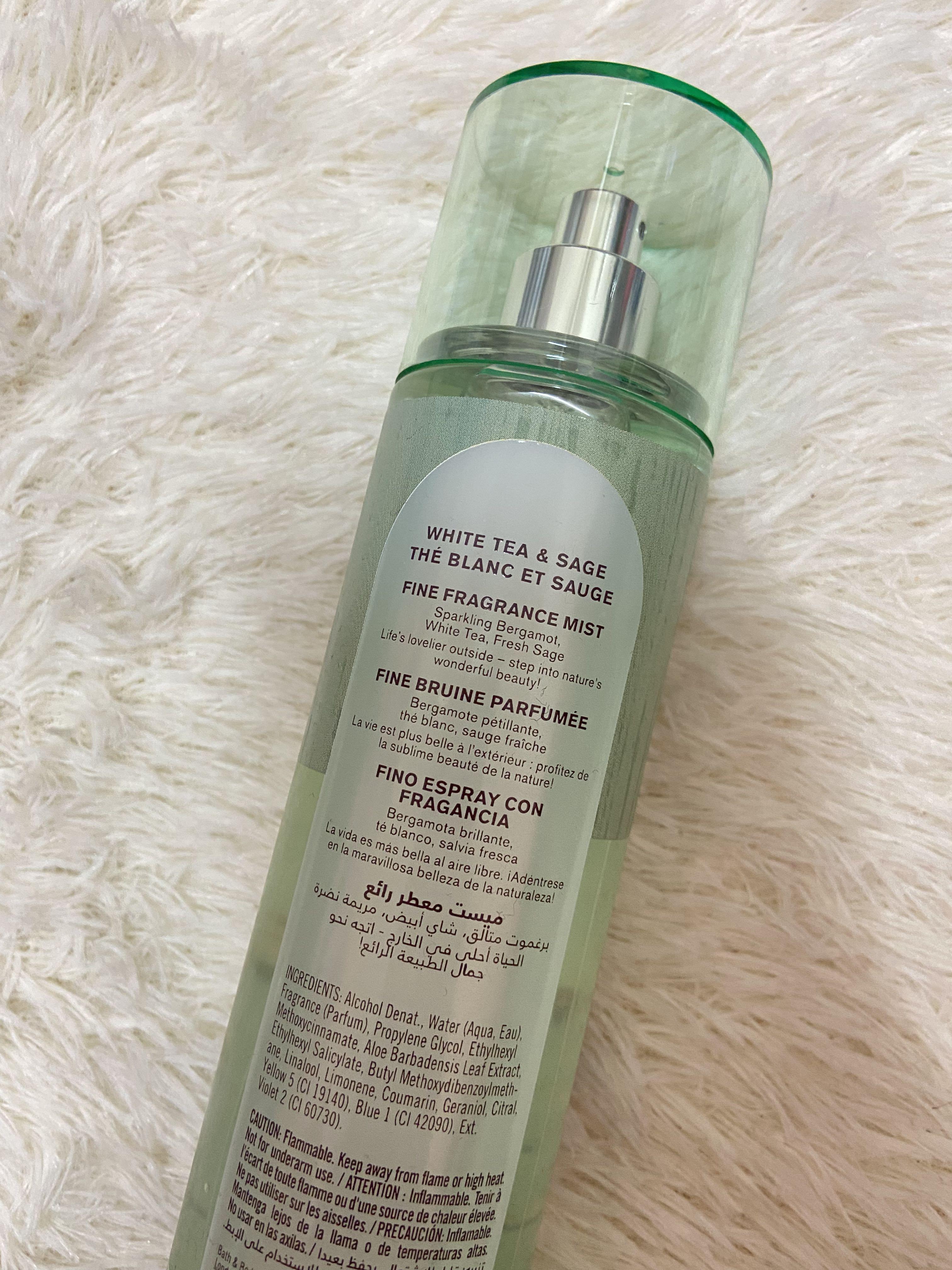 BATH AND BODY WORKS WHITE TEA & SAGE FRAGRANCE MIST 236 ML, Beauty