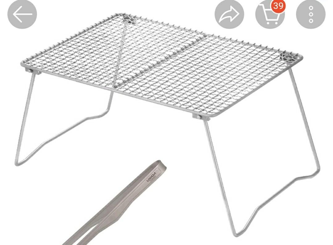 BBQ GRILL NET / MESH WITH STAND, Furniture & Home Living, Furniture