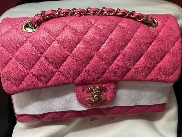 Chanel bubble gum pink classic small 21C, Luxury, Bags Wallets
